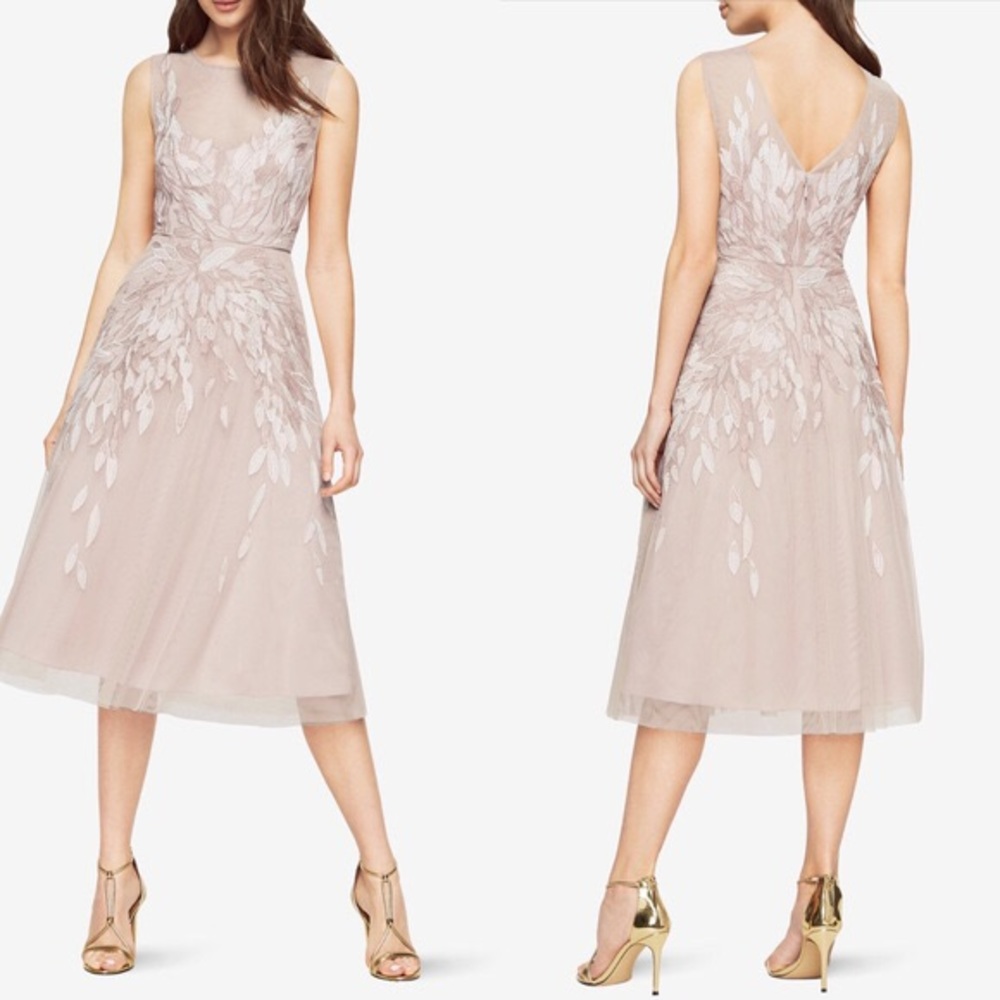 BCBGMAXAZRIA Gustava Floral-Enbroidered Dress